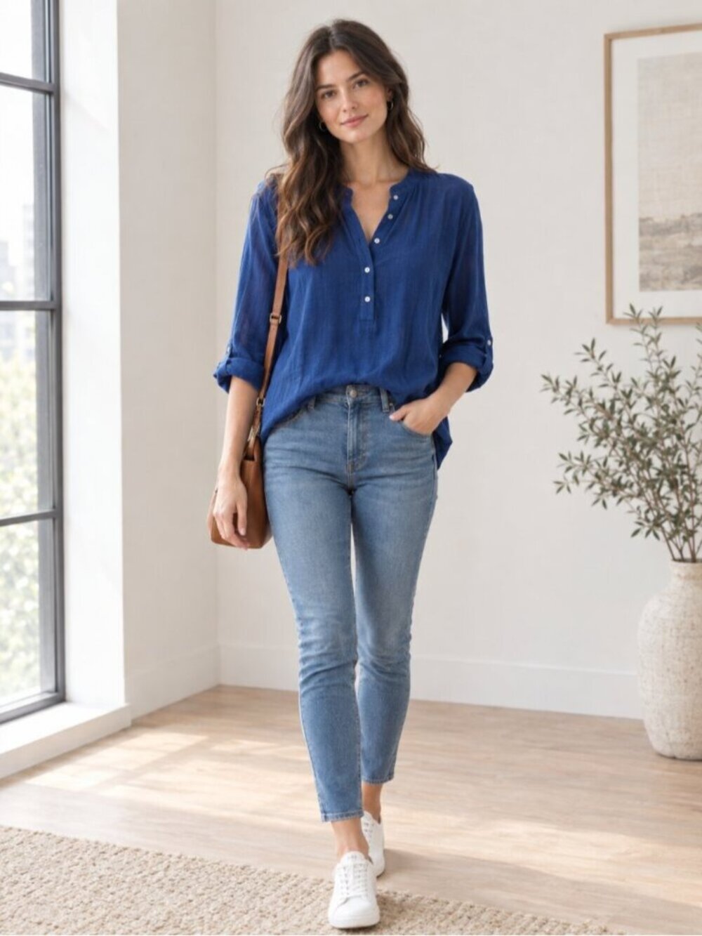 Wilfred 100% Silk Royal Blue Draped Blouse XXS Aritzia 0408